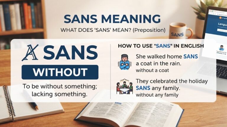 SANS MEANING